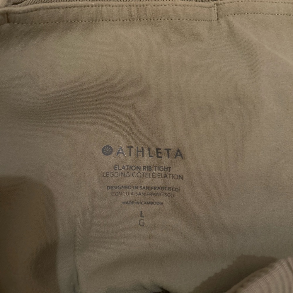 Athleta 7/8 Elation Rib Tight in Sage - Picture 3 of 4